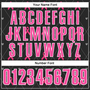 Custom Black Pink-White 3D Pink Ribbon Breast Cancer Awareness Month Women Health Care Support Performance Polo Shirt