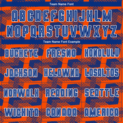 Custom Royal Orange-White Line Sublimation Soccer Uniform Jersey