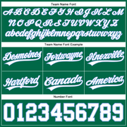 Custom Kelly Green White-Light Blue Authentic Throwback Basketball Shorts