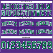 Custom Purple Kelly Green-White Authentic Throwback Basketball Shorts