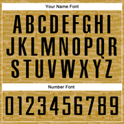 Custom Old Gold Black Sublimation Soccer Uniform Jersey