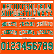 Custom Orange Kelly Green-White Authentic Throwback Basketball Shorts