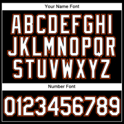 Custom Black White-Orange Performance Vapor Golf Polo Shirt