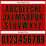 Custom Red Black-Old Gold Performance Vapor Golf Polo Shirt