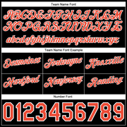 Custom Royal Orange-Black Authentic Throwback Split Fashion Basketball Shorts