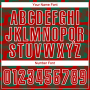 Custom Red Kelly Green-White Line Sublimation Soccer Uniform Jersey