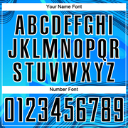 Custom Sky Blue Black-White Waves Sublimation Soccer Uniform Jersey