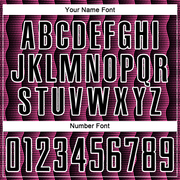 Custom Black Pink-White Geometric Shape Sublimation Soccer Uniform Jersey