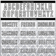 Custom White Gray-Black Lightning Sublimation Soccer Uniform Jersey