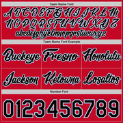 Custom Red Black-Light Blue Authentic Throwback Basketball Shorts