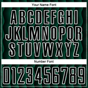 Custom Black Kelly Green-White Geometric Shape Sublimation Soccer Uniform Jersey