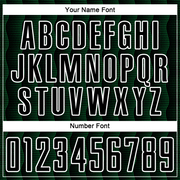 Custom Black Green-White Geometric Shape Sublimation Soccer Uniform Jersey