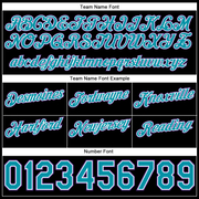 Custom White Teal-Black Authentic Throwback Split Fashion Basketball Shorts