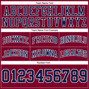 Custom Maroon Navy-White Authentic Throwback Basketball Shorts