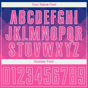 Custom Royal Pink-White Sublimation Soccer Uniform Jersey