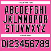 Custom Pink Black-White Performance Vapor Golf Polo Shirt