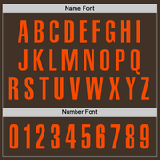 Custom Brown Orange Performance Golf Polo Shirt