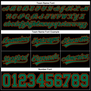 Custom Black Kelly Green-Orange Authentic Basketball Shorts