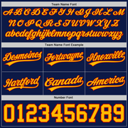 Custom Navy Gold-Red Authentic Throwback Basketball Shorts