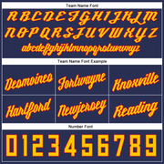 Custom Navy Gold-Red Authentic Throwback Basketball Shorts