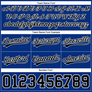 Custom Royal Black-White Authentic Throwback Basketball Shorts