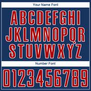 Custom Navy Red-White Sublimation Soccer Uniform Jersey