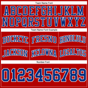 Custom Red Royal-White Authentic Throwback Basketball Shorts