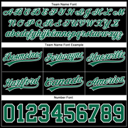 Custom Black Kelly Green-White Authentic Throwback Basketball Shorts