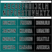 Custom Black Teal-White Gradient Line Sublimation Soccer Uniform Jersey