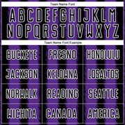 Custom Black Purple-White Line Sublimation Soccer Uniform Jersey