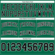 Custom Kelly Green Black-White Authentic Throwback Basketball Shorts