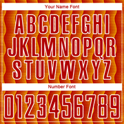 Custom Red Yellow-White Geometric Shape Sublimation Soccer Uniform Jersey