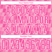 Custom Pink Light Pink-White Line Sublimation Soccer Uniform Jersey