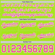 Custom Neon Green Pink-White Authentic Throwback Basketball Shorts