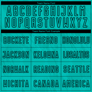 Custom Aqua Black Geometric Shapes Sublimation Soccer Uniform Jersey