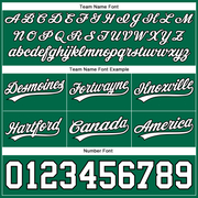 Custom Kelly Green White-Black Authentic Throwback Basketball Shorts