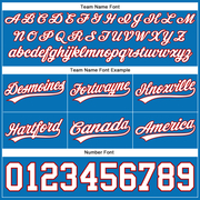 Custom Blue White-Red Authentic Throwback Basketball Shorts