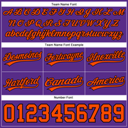 Custom Purple Orange-Black Authentic Throwback Basketball Shorts