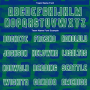 Custom Royal Kelly Green-White Line Sublimation Soccer Uniform Jersey