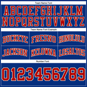 Custom Royal Red-Cream Authentic Throwback Basketball Shorts