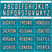 Custom Teal White-Black Sublimation Soccer Uniform Jersey