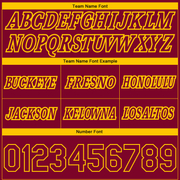 Custom Maroon Yellow Pinstripe Fade Fashion Authentic Basketball Shorts