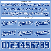 Custom Light Blue Royal-White Authentic Throwback Basketball Shorts