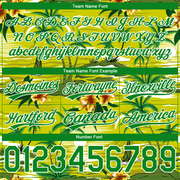 Custom Neon Green Grass Green-White 3D Pattern Tropical Hawaii Palm Trees Authentic Basketball Shorts