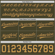 Custom Olive Old Gold-Black Authentic Throwback Salute To Service Basketball Shorts