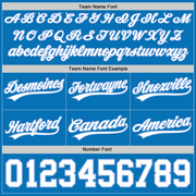 Custom Blue White-Light Blue Authentic Throwback Basketball Shorts