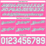 Custom Pink White-Navy Authentic Throwback Basketball Shorts