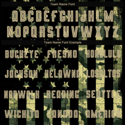 Custom Camo Vegas Gold-Black American Flag Fashion Sublimation Salute To Service Soccer Uniform Jersey