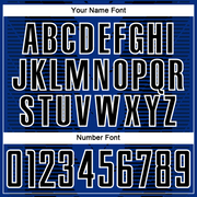 Custom US Navy Blue Black-White Lines Sublimation Soccer Uniform Jersey