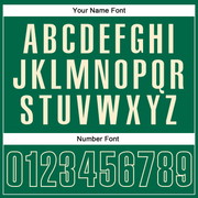 Custom Kelly Green Kelly Green-Cream Performance Vapor Golf Polo Shirt